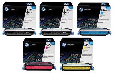HP 643A 5 Colour Toner Cartridge Multipack