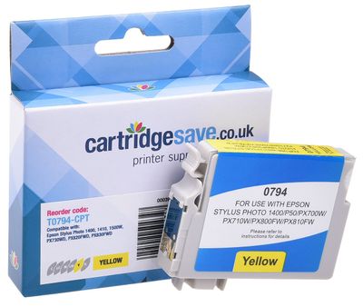 Compatible Epson T0794 Yellow Ink Cartridge - (C13T079440 Owl)