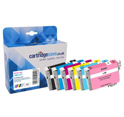Compatible Epson T0807 6-Colour Multipack Ink Cartridge - (C13T080740 Hummingbird)