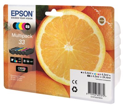 Epson 33 5 Colour Ink Cartridge Multipack - (T3337 Oranges)