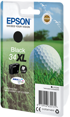 Epson 34XL High Capacity Black Ink Cartridge - (T3471 Golf Ball)