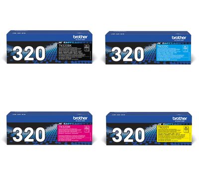 Brother TN-320 4 Colour Toner Cartridge Multipack