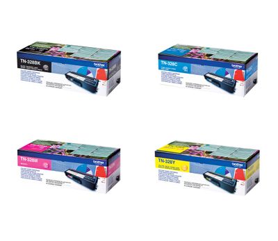Brother TN-328 Extra High Capacity 4 Colour Toner Cartridge Multipack