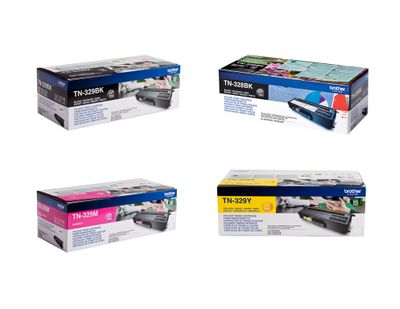 Brother TN-329 Extra High Capacity 4 Colour Toner Cartridge Multipack