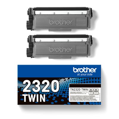 Brother TN2320 High Capacity Black Toner Cartridge Twin Pack 