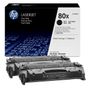 HP 80X High Capacity Black Toner Cartridge Twin Pack (CF280XD)