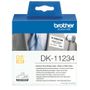 Brother DK-11234 Black On White 60mm x 86mm Adhesive Visitor Badge Labels