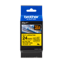 Brother TZE-SL651 Black On Yellow Adhesive Self-Laminating Labelling Tape Cassette 24mm x 8m