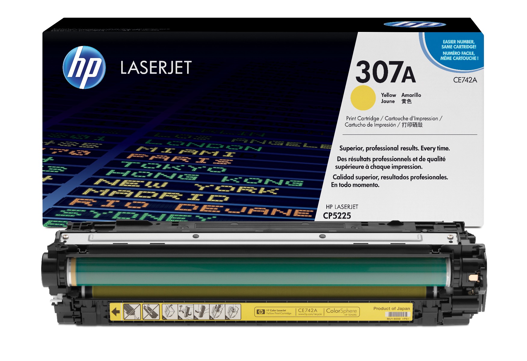 HP CE742A Toner Cartridge - Yellow HP 307A Printer Cartridge