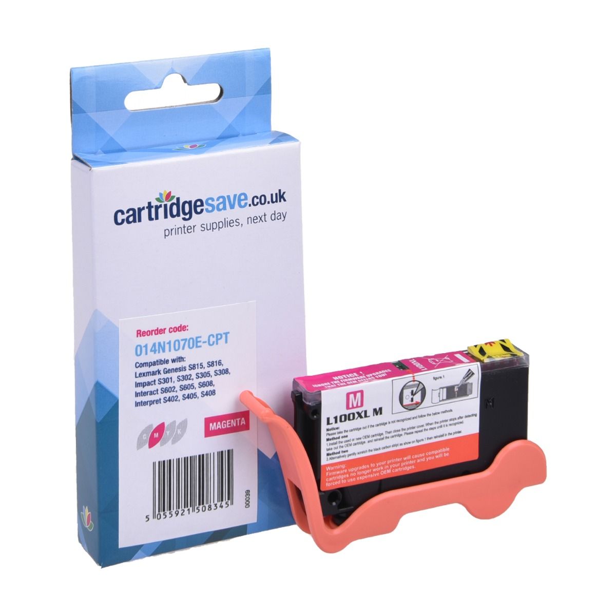 Lexmark 100xl Compatible Ink Cartridges Cheap Lexmark 14N1070E Ink Cartridge - Compatible High Capacity Magenta