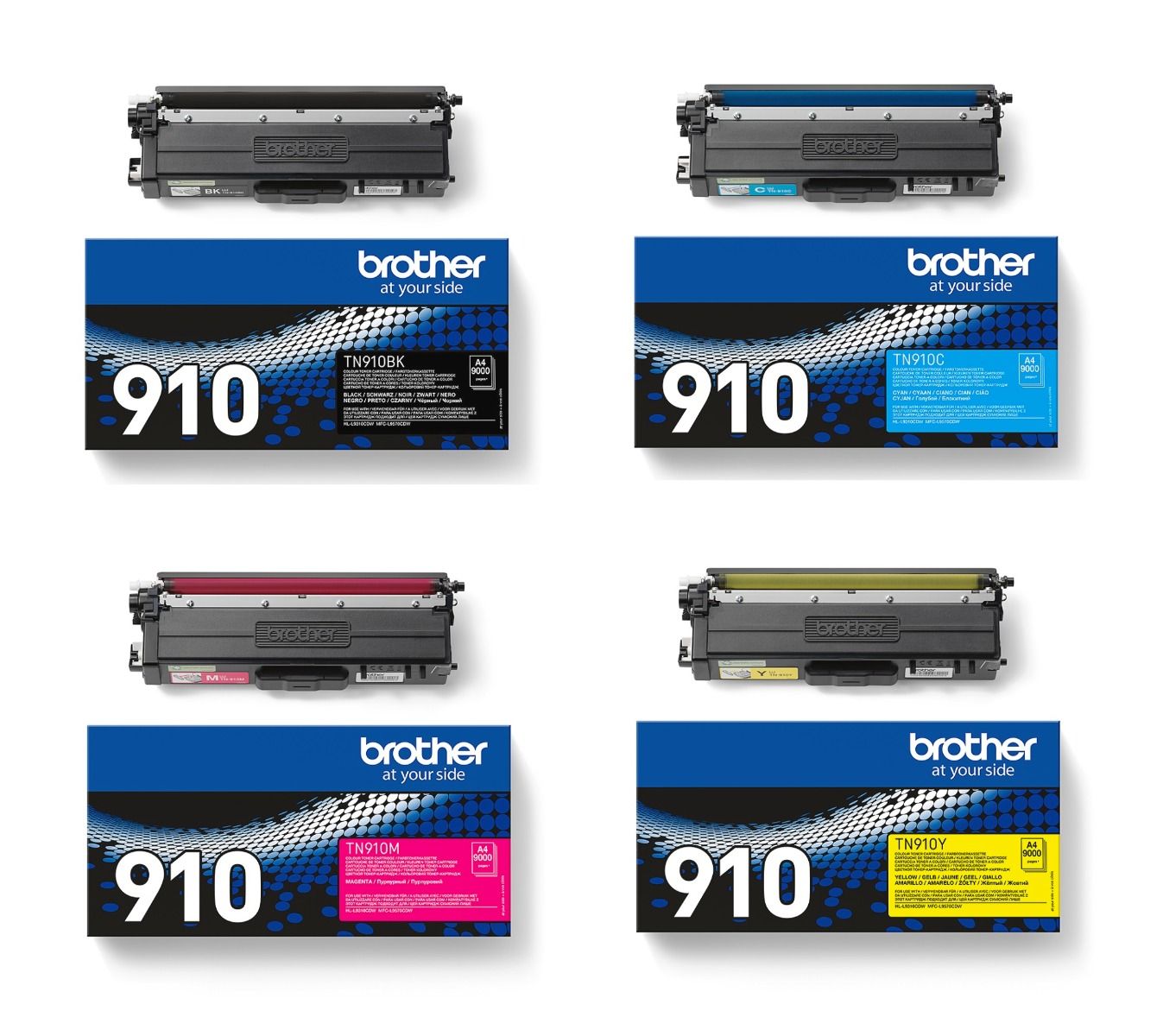Brother TN910 Toner Cartridges Extra High Capacity 4 Colour Brother TN 910 Printer Cartridge Multipack