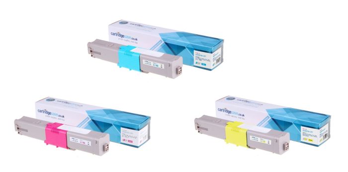Compatible Oki 4446970 3 Colour Toner Cartridge Multipack