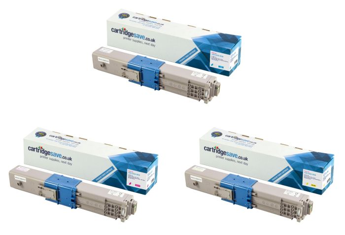 Compatible Oki 4497353 3 Colour Toner Cartridge Multipack