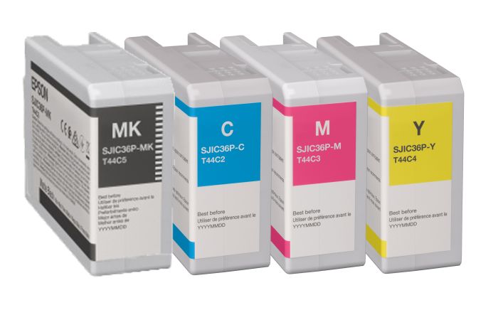 Epson SJIC36P Matte Black & 3 Colour Ink Cartridge Multipack - (SJIC36PMK/C/M/Y)
