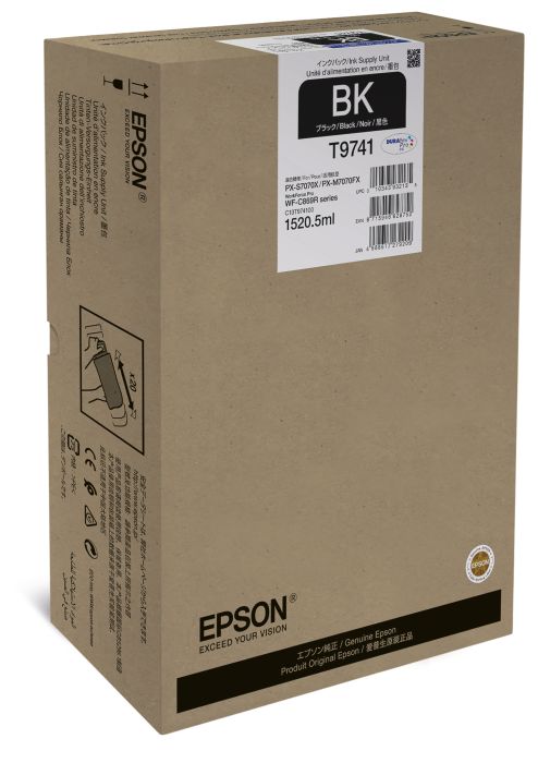 Genuine High Capacity Black XXL Epson T9741 Ink Cartridge - (C13T974100)