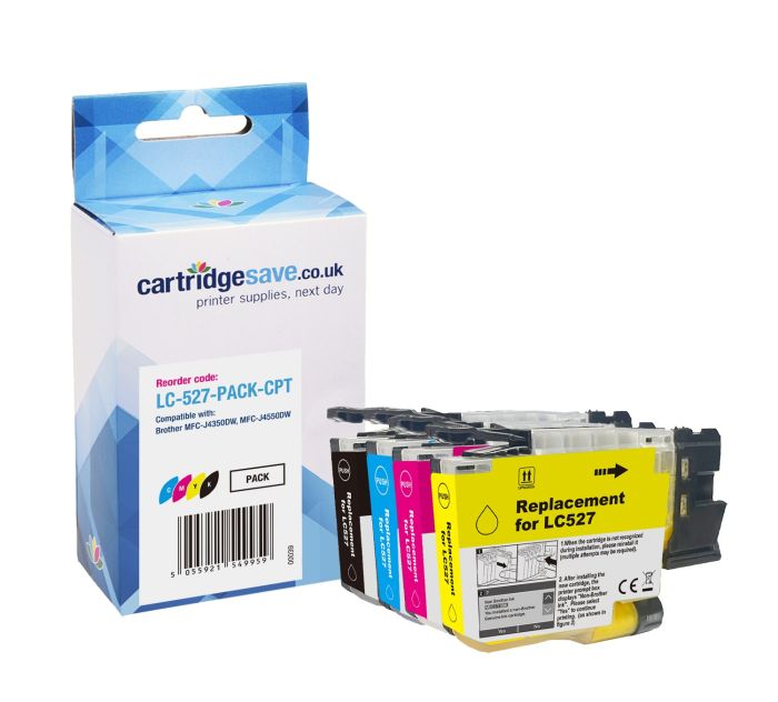 Compatible Brother LC-527 4 Colour Ink Cartridge Multipack