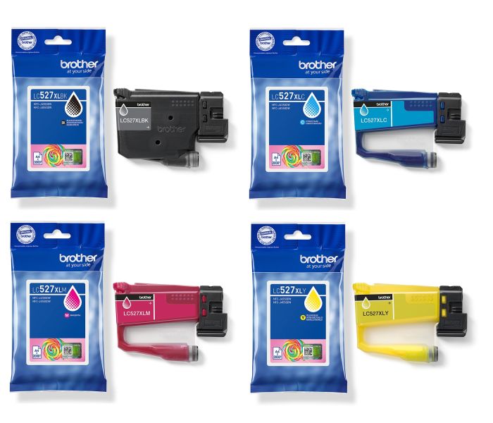 High Capacity Brother LC527XL 4 Colour Ink Cartridge Multipack	