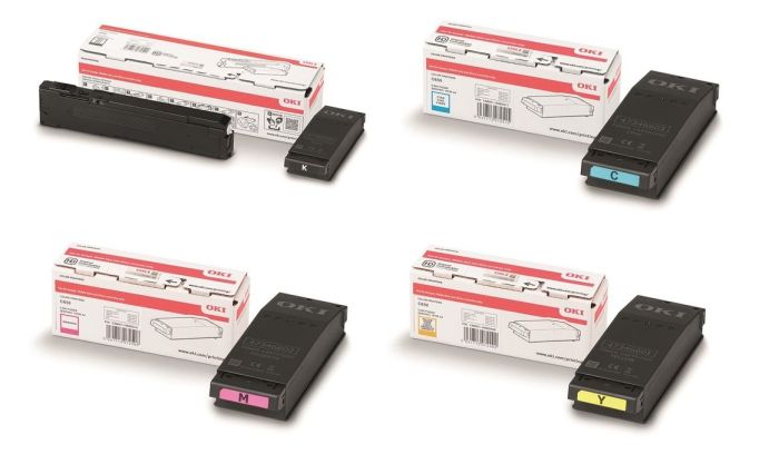 Oki 090061 4 Colour Toner Cartridge Multipack - (09006127/28/29/30)