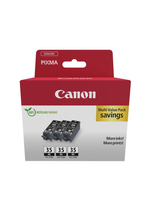 Canon PGI-35 Black Ink Cartridge Triple Pack - (1509B028)