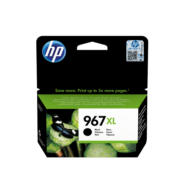 HP 967XL High Capacity Black Ink Cartridge - (3JA31AE)