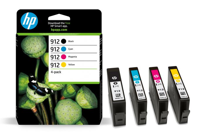 HP 912 4 Colour CMYK Ink Cartridge Multipack (6ZC74AE)