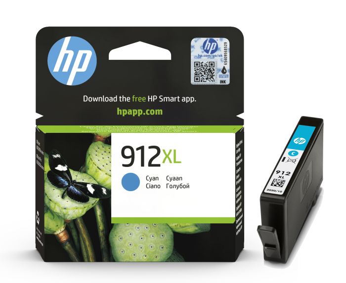 HP 912XL High Capacity Cyan Ink Cartridge - (3YL81AE)