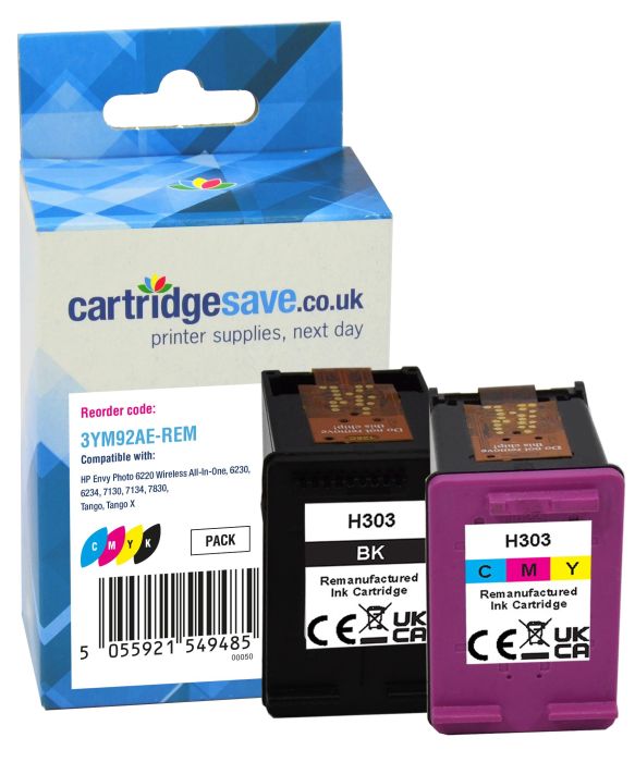 Compatible HP 303 Black & Tri-Colour Ink Cartridge Multipack (3YM92AE)