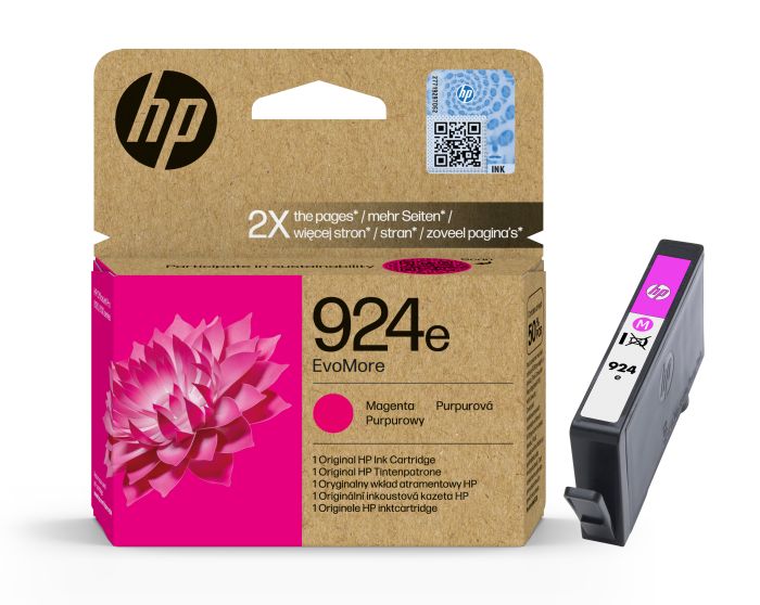 HP 924e EvoMore High Capacity Magenta Ink Cartridge - (4K0U8NE)