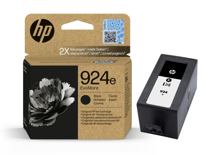 HP 924e EvoMore High Capacity Black Ink Cartridge - (4K0V0NE)