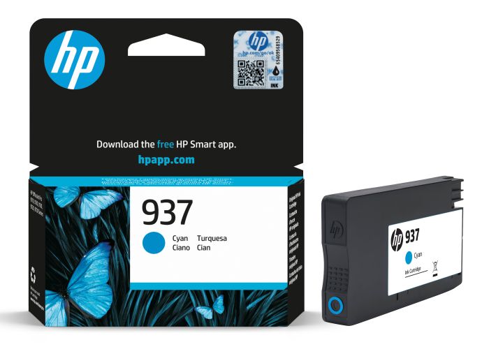 HP 937 Cyan Ink Cartridge - (4S6W2NE)