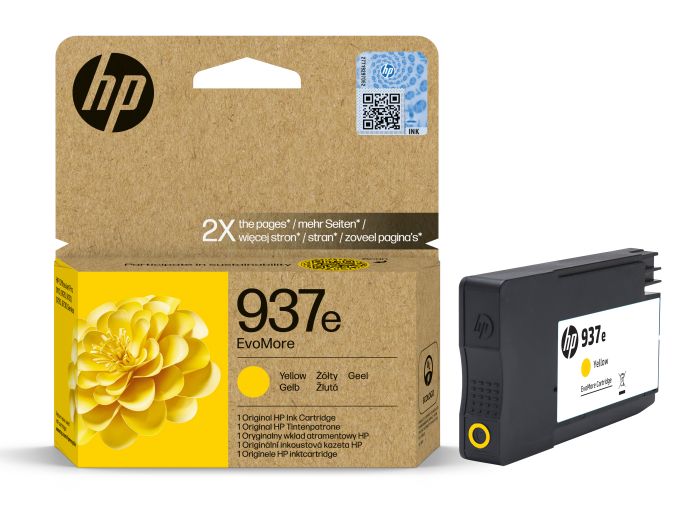 HP 937e EvoMore High Capacity Yellow Ink Cartridge - (4S6W8NE)