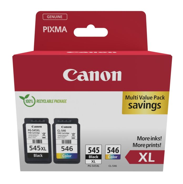 Canon PG-545XL/CL-546 Black & Tri-Colour Ink Cartridge Multipack (8286B012)
