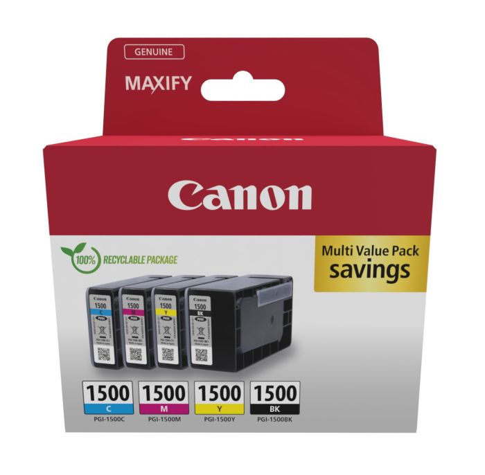 Canon PGI-1500 4 Colour Ink Cartridge Multipack
