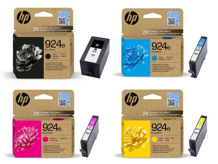 HP 924e EvoMore High Capacity 4 Colour Ink Cartridge Multipack