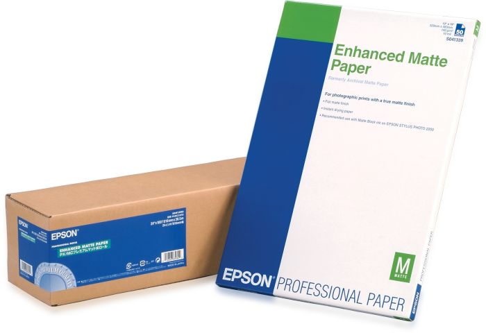 Epson Enhanced Matte Paper (C13S041595 189gsm, 610mm x 30.5m Roll)