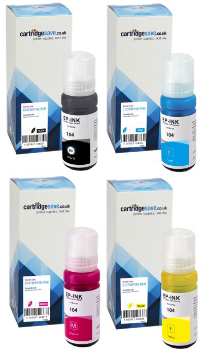 Compatible Epson 104 4 Colour Ink Bottle Multipack