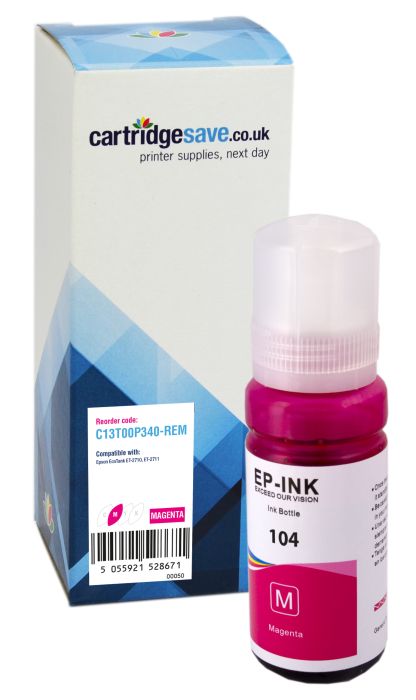 Compatible Epson 104 Magenta Ink Bottle - (C13T00P340)
