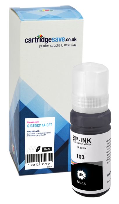Compatible Epson 103 Black Ink Bottle - (C13T00S14A)