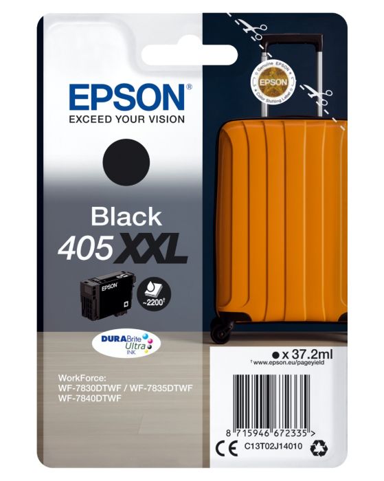 Epson 405XXL Extra High Capacity Black Ink Cartridge - (C13T02J14010 Suitcase)