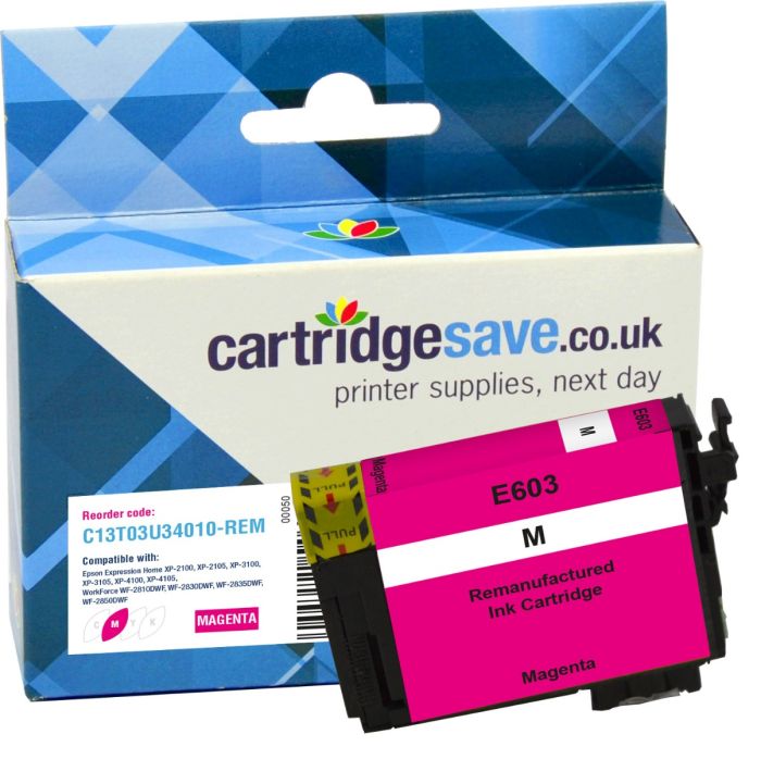 Compatible Epson 603 Magenta Ink Cartridge - (C13T03U34010 Starfish)