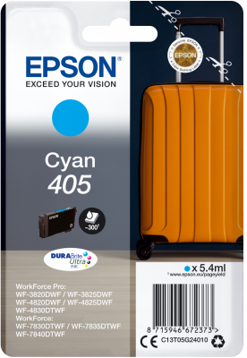 Epson 405 Cyan Ink Cartridge - (C13T05G24010 Suitcase)
