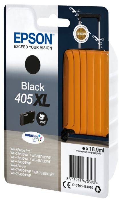 Epson 405XL High Capacity Black Ink Cartridge - (C13T05H14010 Suitcase)