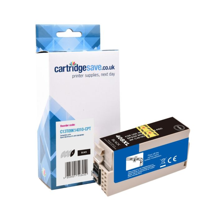 Compatible Epson 408L High Capacity Black Ink Cartridge - (C13T09K14010 Glasses)