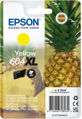 Epson 604XL High Capacity Yellow Ink Cartridge - (C13T10H44010 Pineapple)