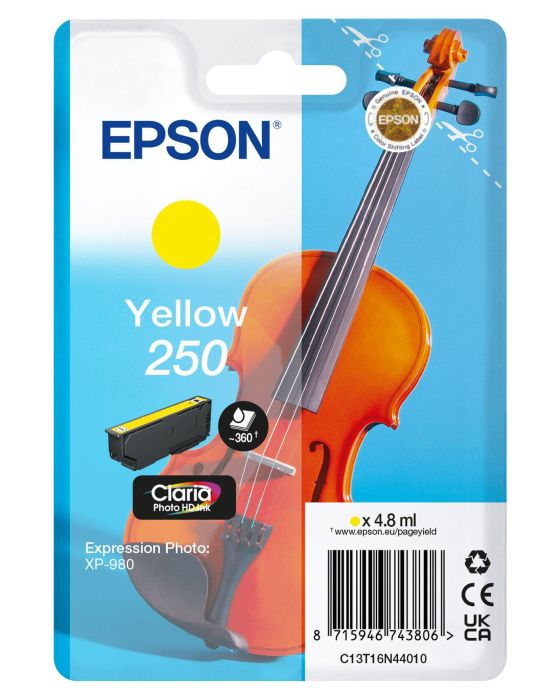 Epson 250 Yellow Ink Cartridge - (C13T16N44010 Violin)