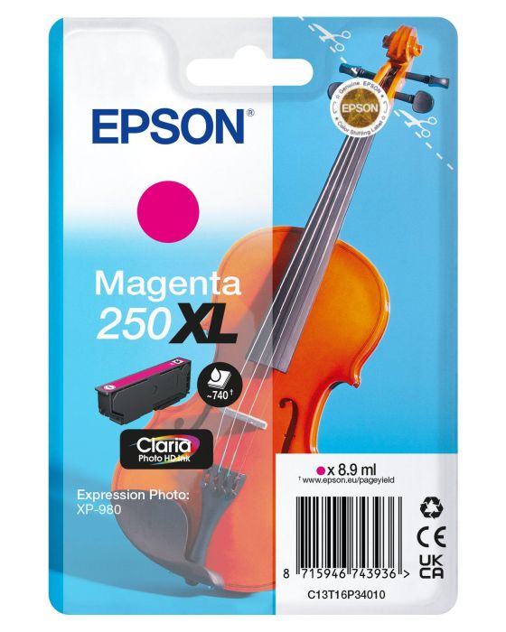 Epson 250XL Magenta High Capacity Ink Cartridge - (C13T16P34010 Violin)