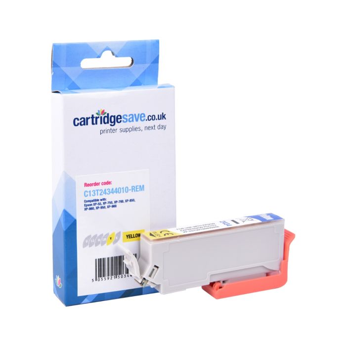 Compatible Epson 24XL High Capacity Yellow Ink Cartridge - (C13T24344010 Elephant)