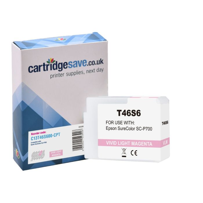 Compatible Epson T46S6 Vivid Light Magenta Ink Cartridge - (C13T46S600)