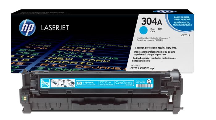 HP 304A Cyan Toner Cartridge - (CC531A)