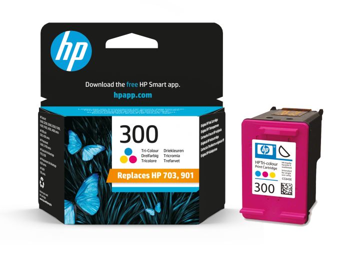 HP 300 Tri-Colour Ink Cartridge - (CC643EE)